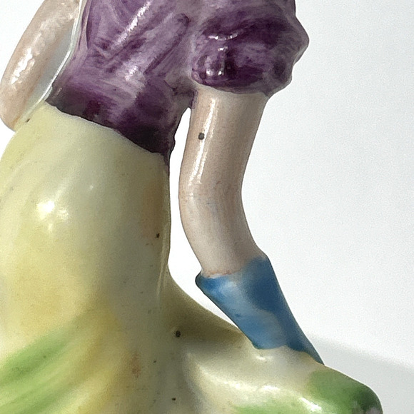 2 Vintage Dancing Lady Occupied Japan Figurine 6" Ceramic Statue 1940s Rare - Picture 7 of 13